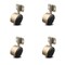Service Caster 2.375 Inch Antique Brass Hooded Urethane Twin Wheel Caster with Side Mount Set SCC-GR02S60D-NYU-WA-716X78-CB180-4 - alternate 1